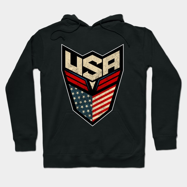 USA Shield Hoodie by monolusi